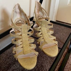Fergalicious Gold Sparkle Heels